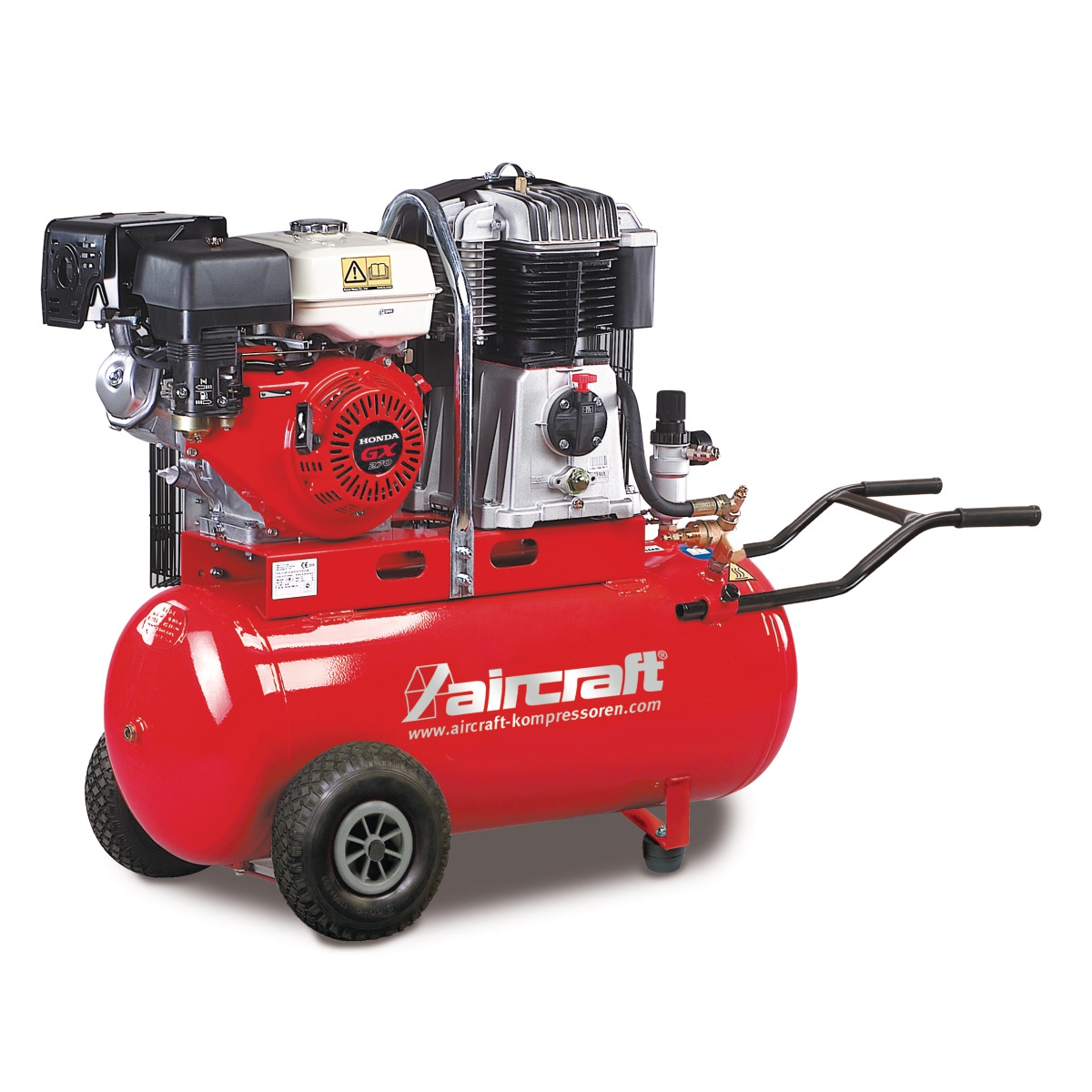 AIRCRAFT Bau-Kompressor AIRBAU 652/100 B Pro mit Honda-Verbrennungsmotor