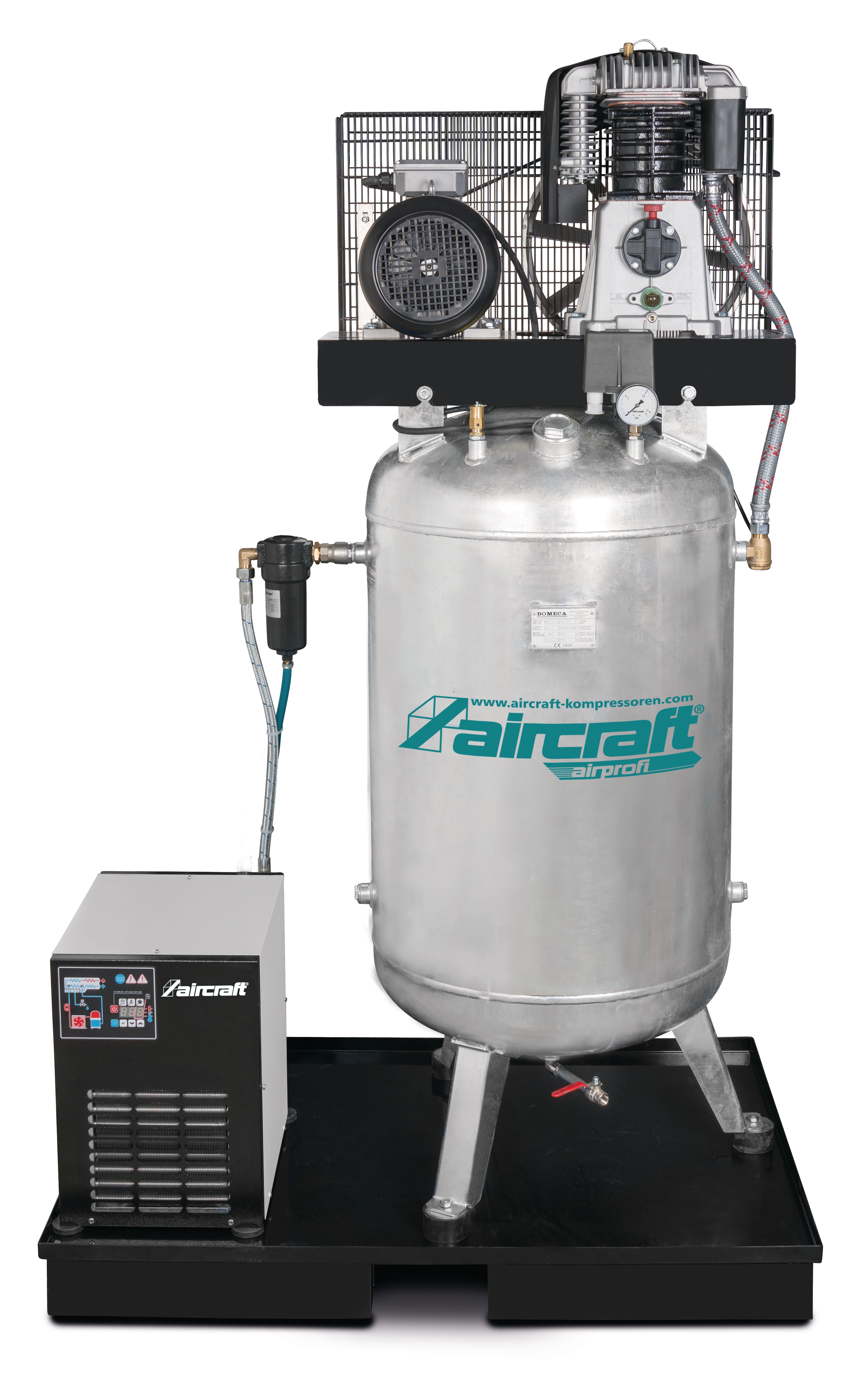AIRCRAFT Kompressor AIRPROFI 853/270/10 VK AD 2000 mit Kältetrockner u. Filter