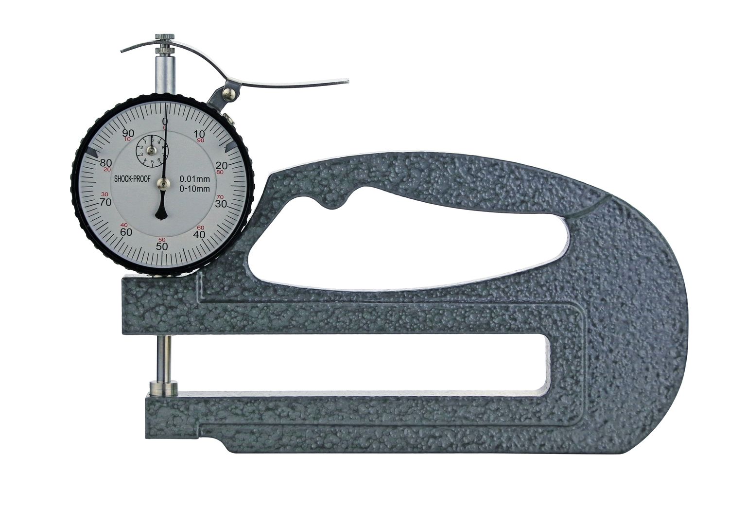 Analoges Dicken-Messgerät 0-10 x 120 mm | 0,01 mm mit Messuhr und Anlifthebel