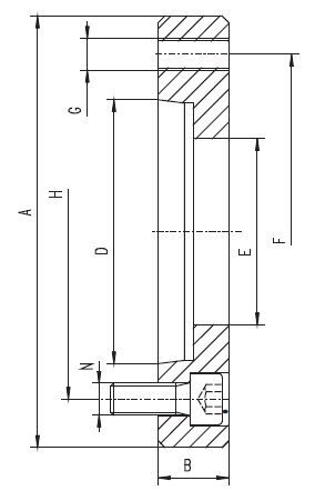 BISON Drehfutter-Flansch Ø 200 mm - ISO 702/I Typ A2-5