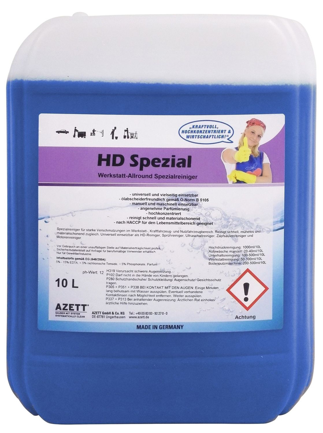 Cleancraft Universal-Reinigungsmittel HD-Spezial | Alkalisch - 10 l