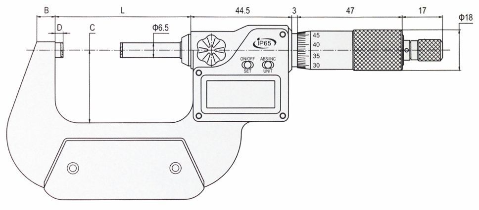 Digitale Bügelmessschraube 75-100 mm IP65