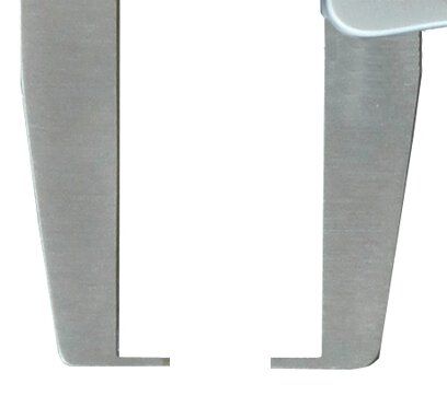 Digitaler Außen-Nuten-Messschieber 0-150 x 40 mm mit flachem Schnabel