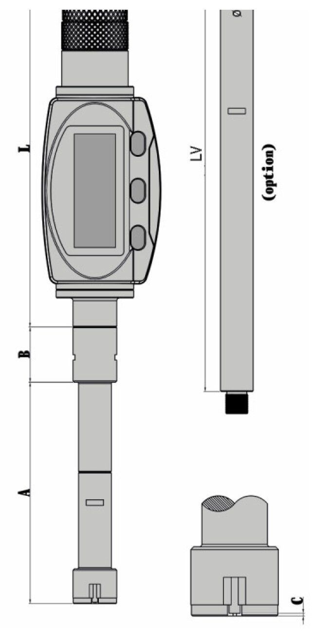 Digitaler Dreipunkt-Innenmessschrauben-Satz 6-12 mm DIN 863 | RB 6 | IP65
