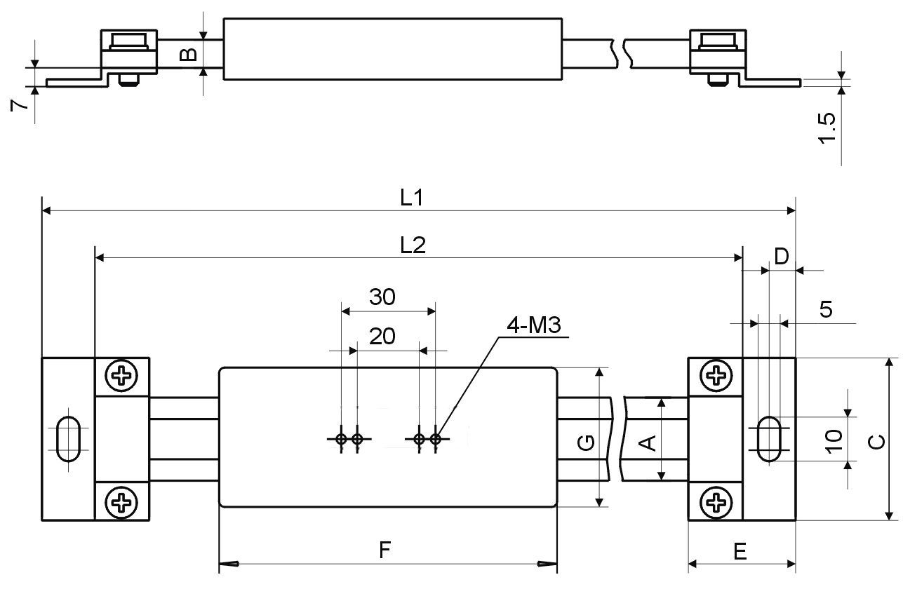 Einbau-Messschieber 0-300 mm mit externer Anzeige | ABS-System