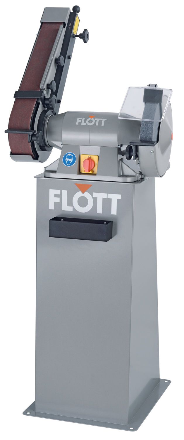 FLOTT Kombinierte Schleifmaschine TSB 250 P mit Ständer, Bremse und Absaugung