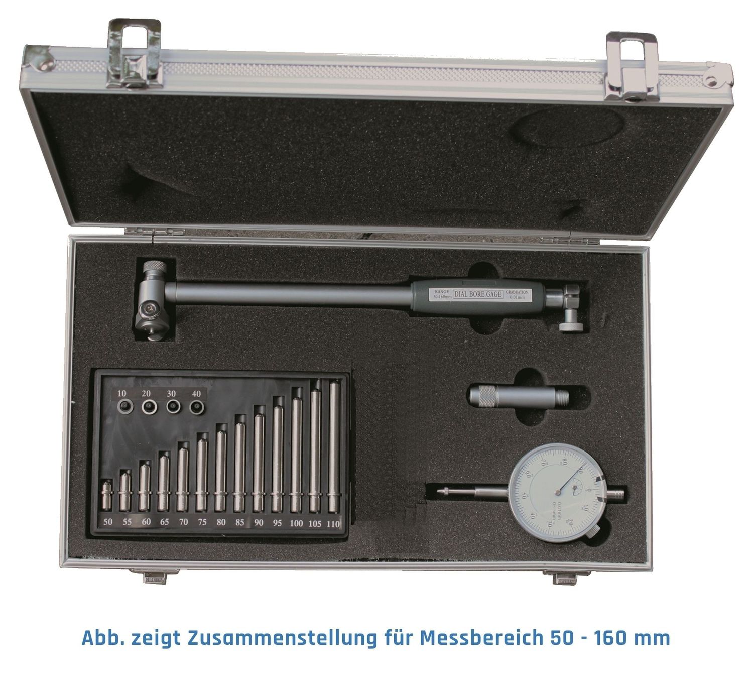 Innen-Feinmessgerät Ø 35-50 x 150 mm mit Hartmetall-Messflächen