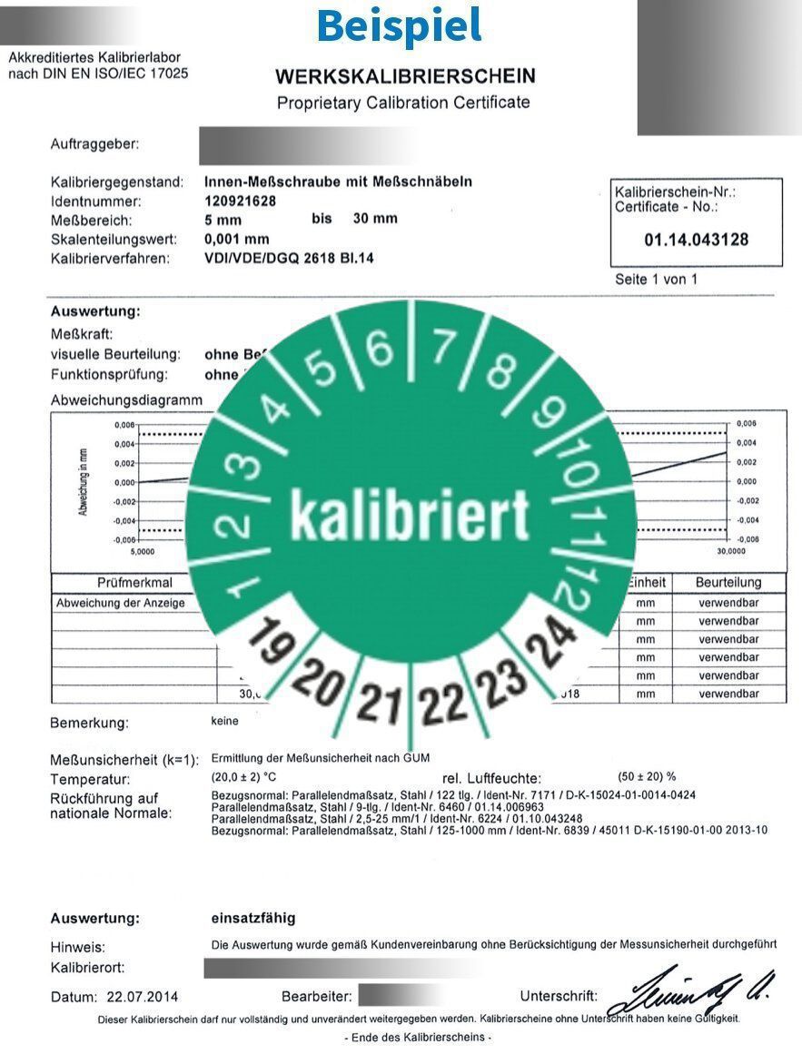 Kalibrierung Grenzlehrdorn-Satz Ø 3 - 12 mm | DIN 2245 / 7-teilg