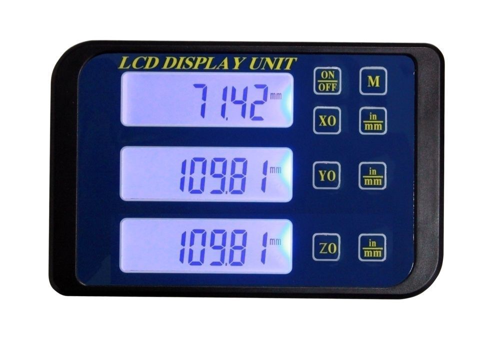 LCD-Positionsanzeige mit 3 Achsen für kapazitive Messsysteme