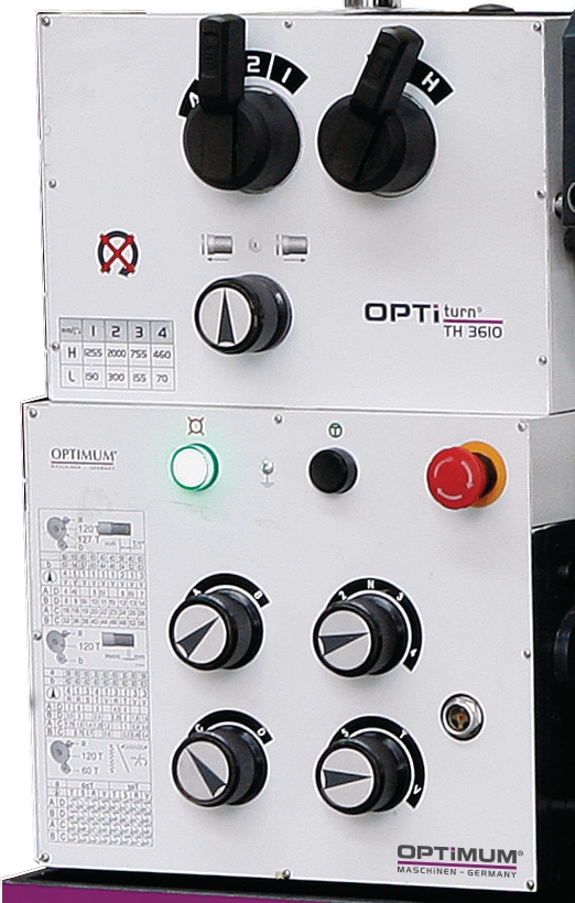 OPTIMUM Drehmaschine TH 3610 D mit Positionsanzeige