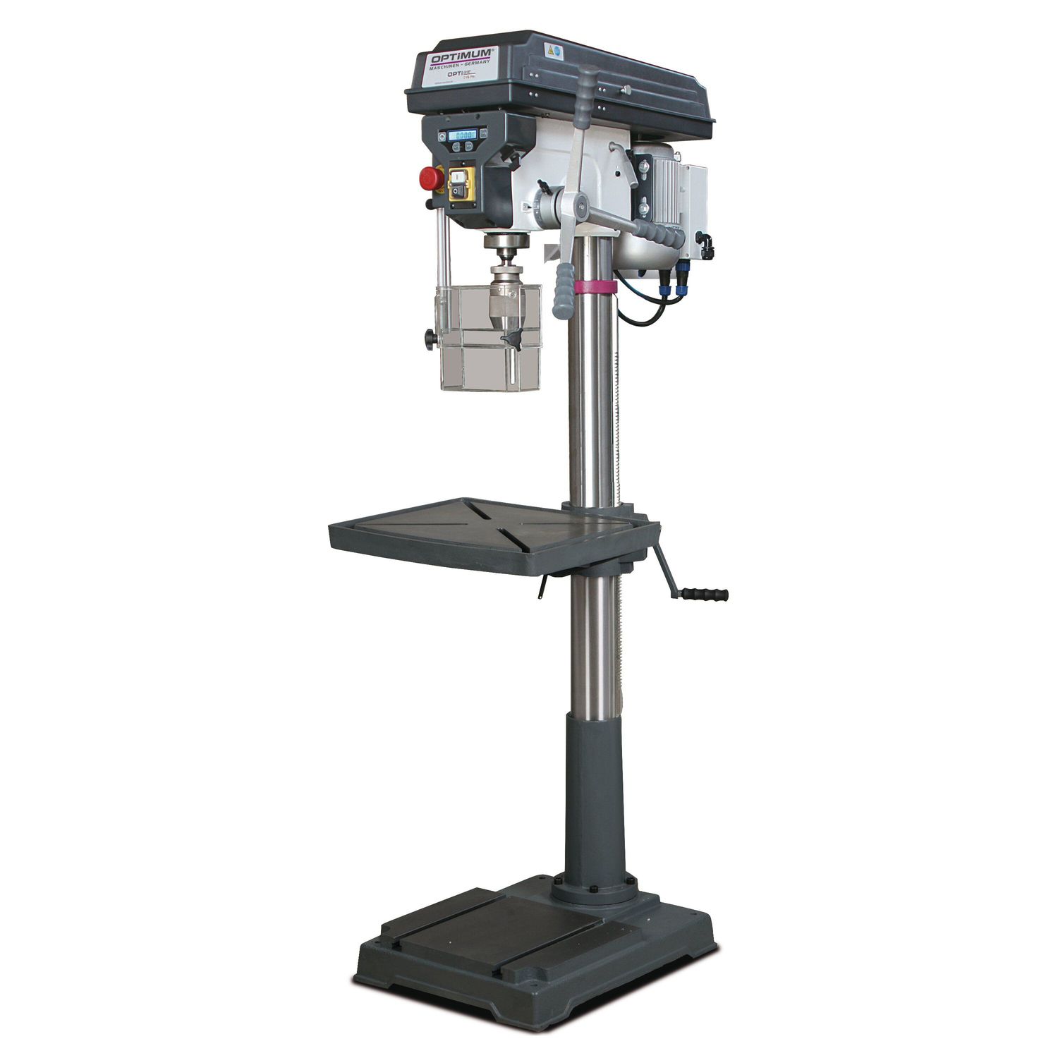 OPTIMUM Säulenbohrmaschine D 33 PRO - 400 V | SET mit Schraubstock