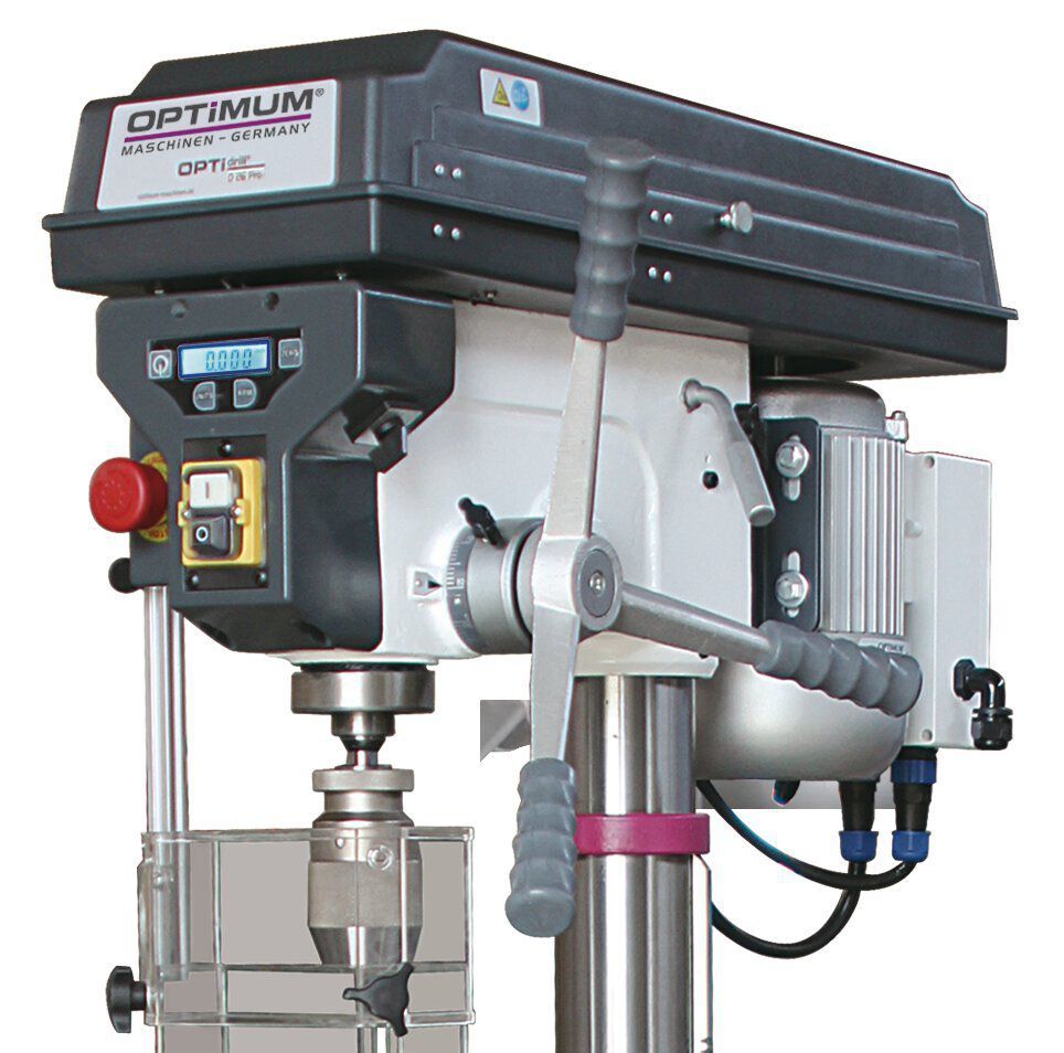 OPTIMUM Säulenbohrmaschine D 33 PRO - 400 V | SET mit Schraubstock