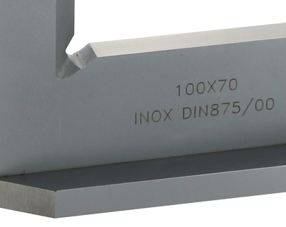 Präzisions-Haarwinkel 200 x 130 mm mit Anschlag - DIN 875/00 | INOX