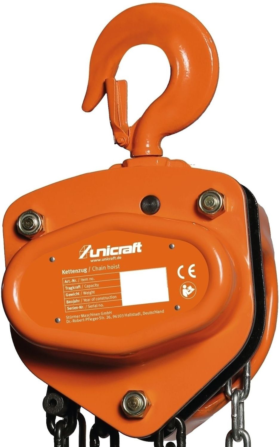 UNICRAFT Hand-Kettenzug / Kettenflaschenzug K 5001 - 5 t